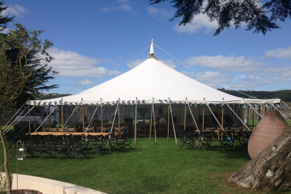 Traditional canvas marquee